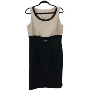 Studio One New York Modern Cut Gold Chain Detail Dress Size 12